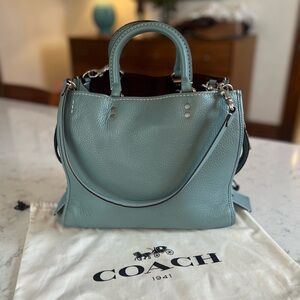 Pristine Coach Rogue pebble leather bag